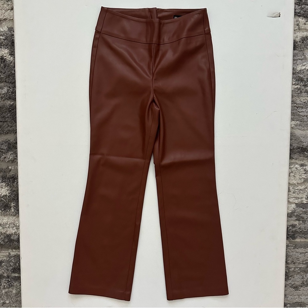 BlankNYC Vegan Leather Brown Flare Pants Size 27